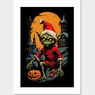 Gremlin Halloween for Christmas Posters and Art